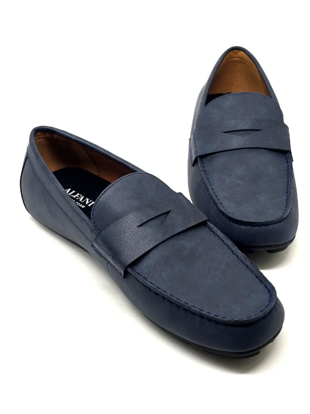 ALFANI Iker Blue Boat Loafers Comfort Casual Driver Shoes Men's Size 10.5 M